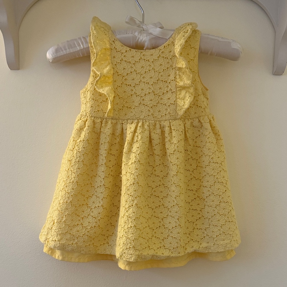 Carter's Sunny Yellow Lace Dress + Bloomers, 24 months